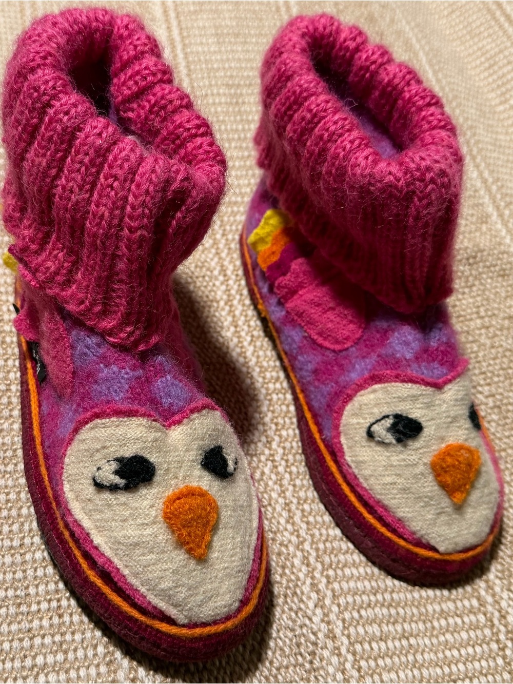 Garnet Hill Kids Boiled Wool Slippers - Picture 3 of 8